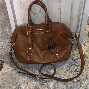 Michael Kors, brown pebble leather Crossbody bag